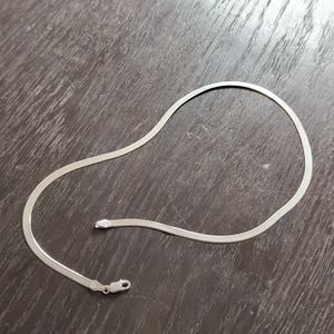Sterling silver 16" herringbone necklace
